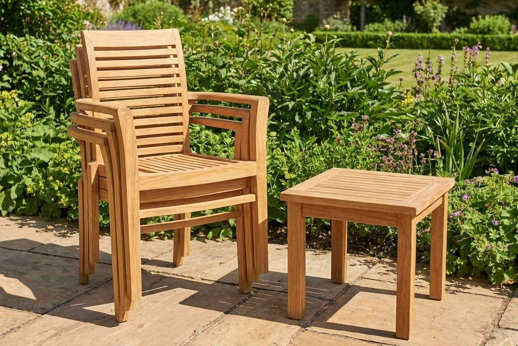 Wetterfeste Stapelstühle für den Garten Stapelstuhl für garten wetterfest teak